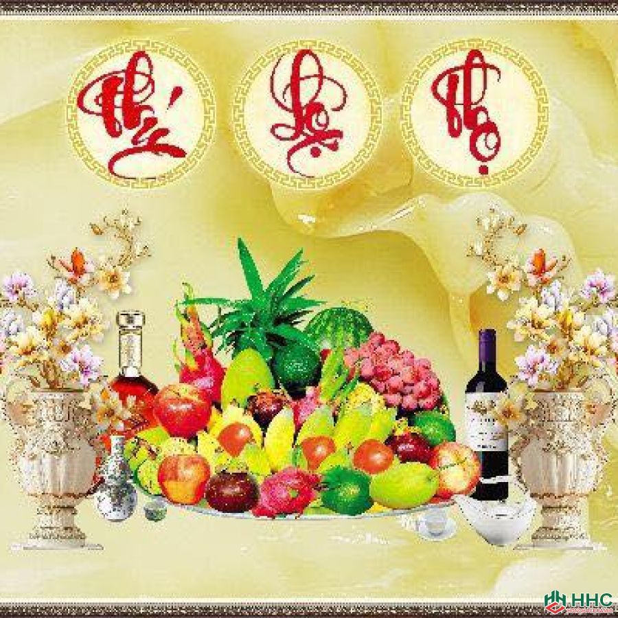 Gạch tranh 3D Phúc lộc thọ
